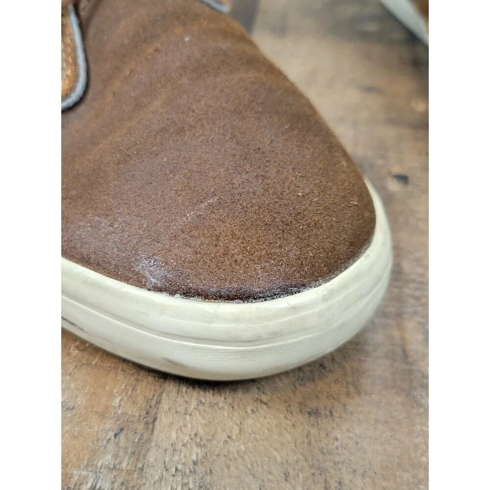 IPATH Langston Brown Leather High Top Suede Chukka Sneakers Skate Shoes‎ Mens 12